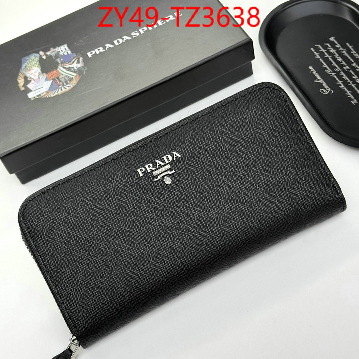 Prada Bags(4A)-Wallet high quality designer ID: TZ3638 $: 49USD,