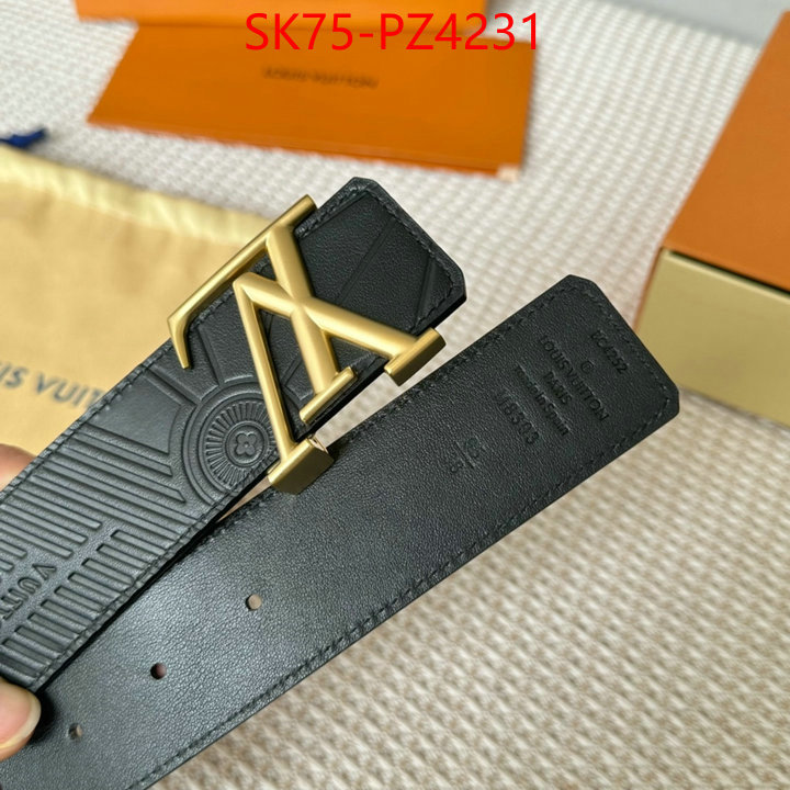 Belts-LV top quality fake ID: PZ4231 $: 75USD