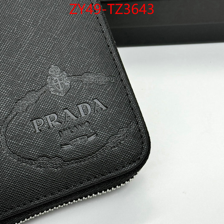 Prada Bags(4A)-Wallet the highest quality fake ID: TZ3643 $: 49USD,