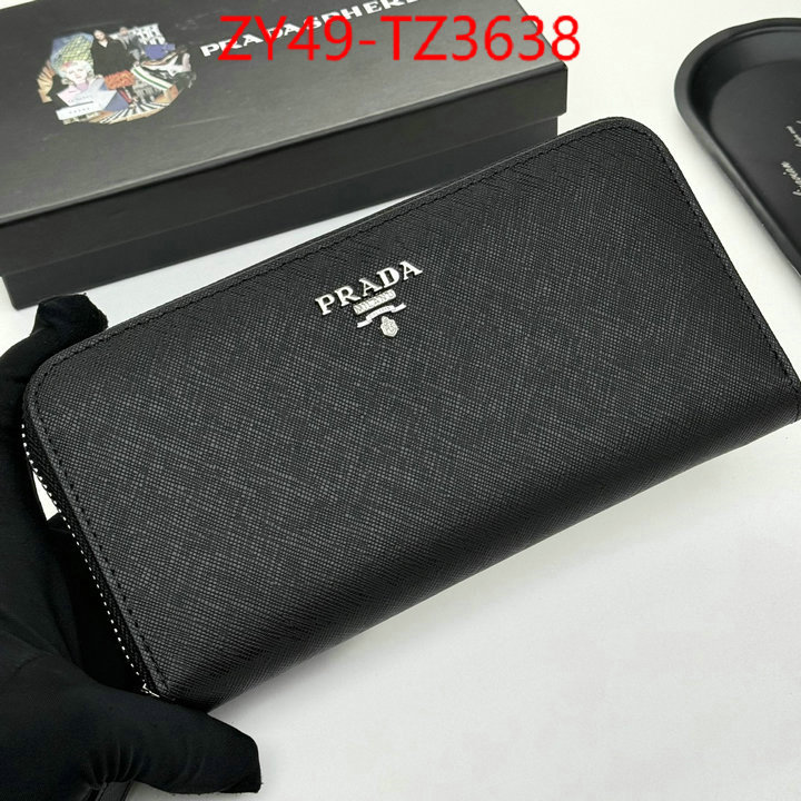 Prada Bags(4A)-Wallet high quality designer ID: TZ3638 $: 49USD,