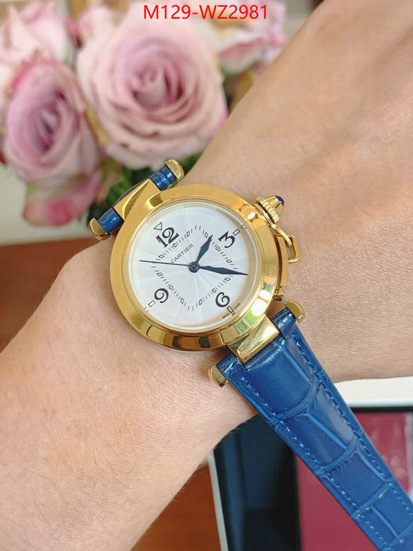 Watch(4A)-Cartier 2024 replica wholesale cheap sales online ID: WZ2981 $: 129USD