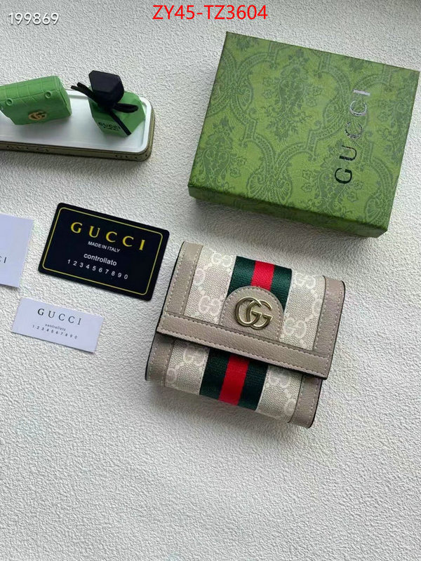 Gucci Bags(4A)-Wallet- top quality replica ID: TZ3604 $: 45USD,