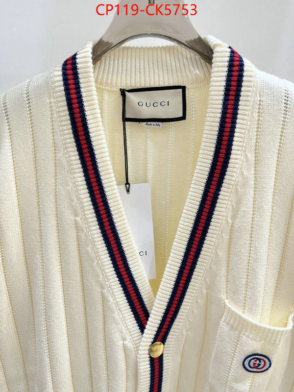 Clothing-Gucci shop cheap high quality 1:1 replica ID: CK5753 $: 119USD