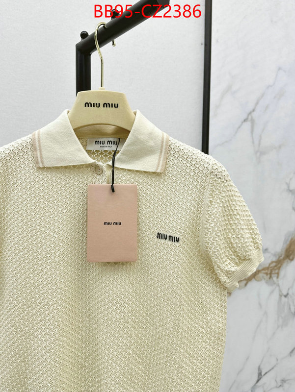 Clothing-MIU MIU shop designer replica ID: CZ2386 $: 95USD
