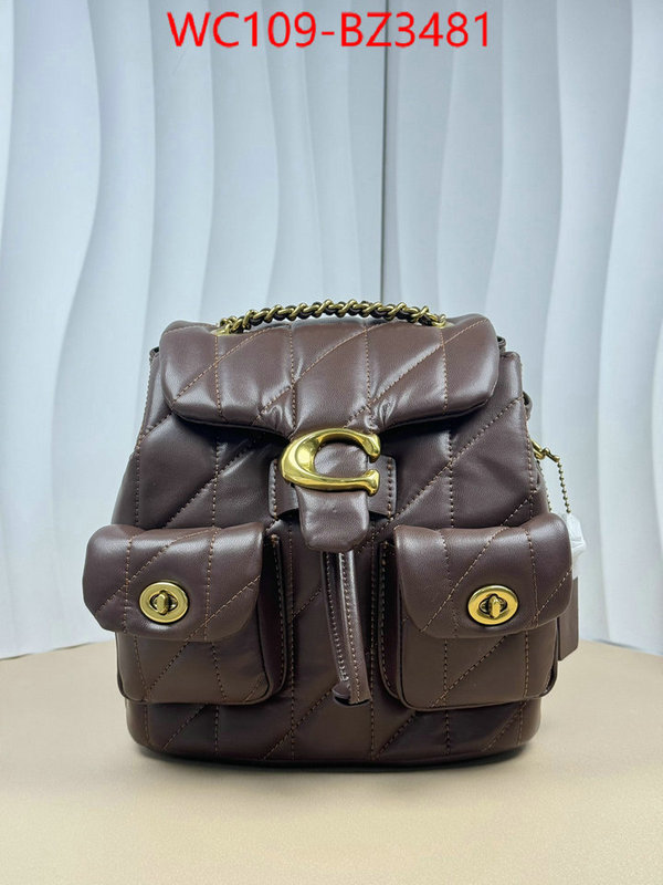 Coach Bags(4A)-Backpack- designer ID: BZ3481 $: 109USD,