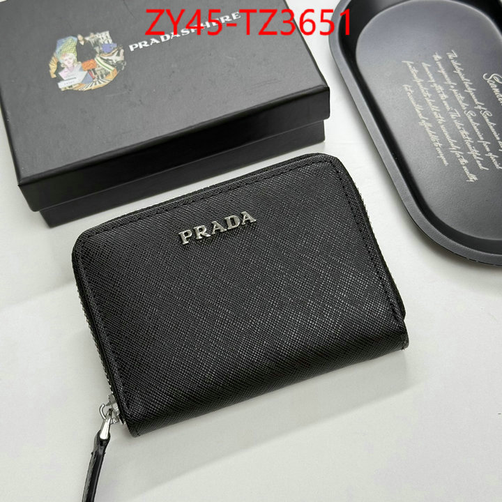 Prada Bags(4A)-Wallet designer 1:1 replica ID: TZ3651 $: 45USD,