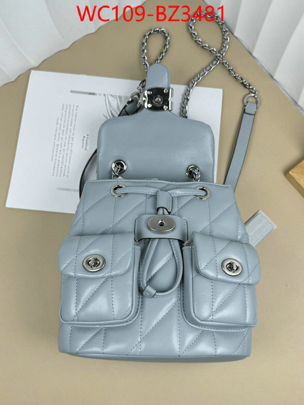 Coach Bags(4A)-Backpack- designer ID: BZ3481 $: 109USD,