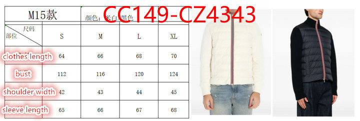 Down jacket Men-Moncler perfect ID: CZ4343 $: 149USD