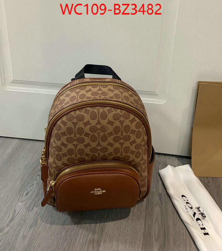Coach Bags(4A)-Backpack- aaaaa replica ID: BZ3482 $: 109USD,