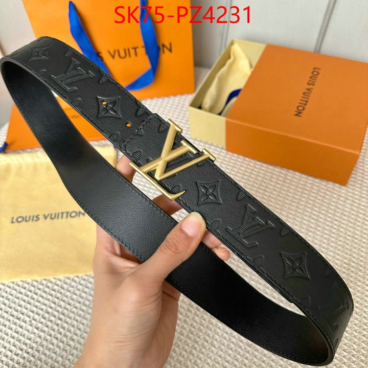 Belts-LV top quality fake ID: PZ4231 $: 75USD