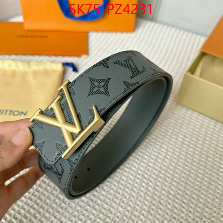 Belts-LV top quality fake ID: PZ4231 $: 75USD