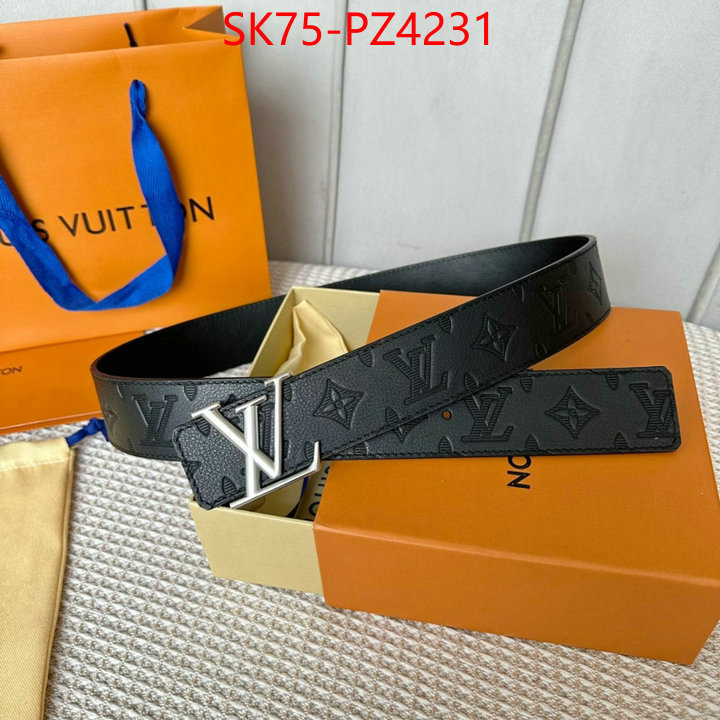 Belts-LV top quality fake ID: PZ4231 $: 75USD