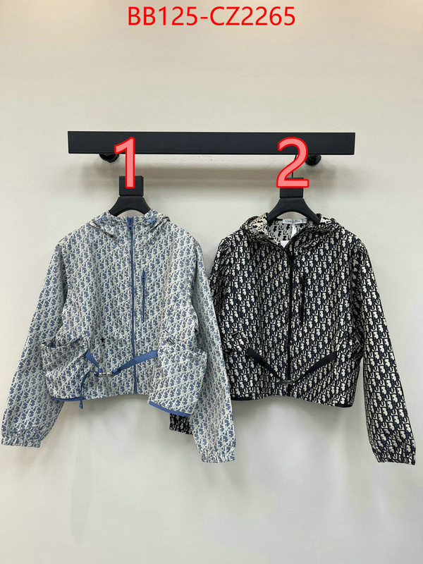 Clothing-Dior designer 1:1 replica ID: CZ2265 $: 125USD