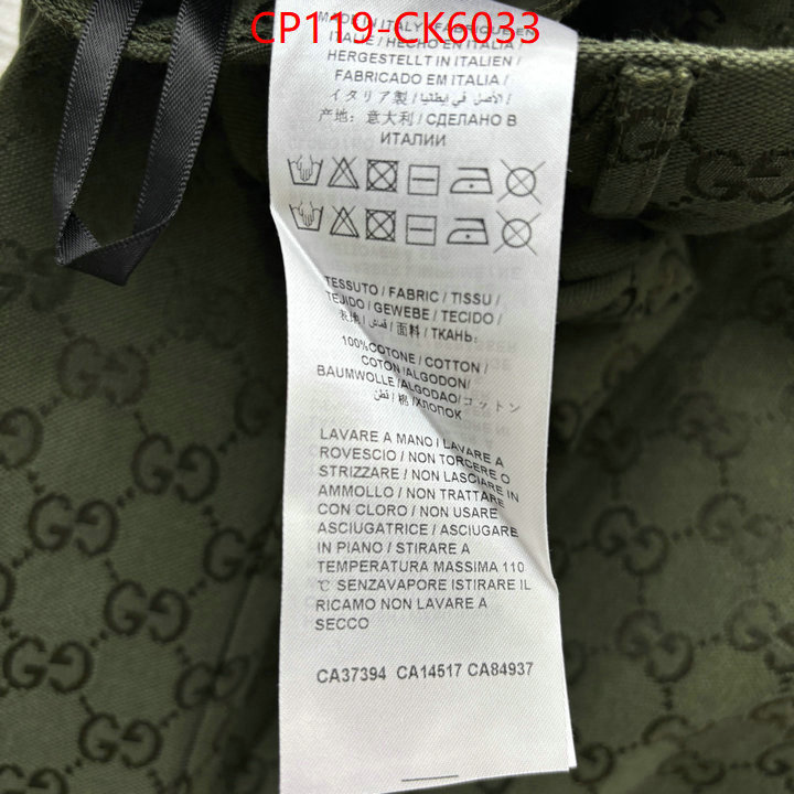Clothing-Gucci how to start selling replica ID: CK6033 $: 119USD