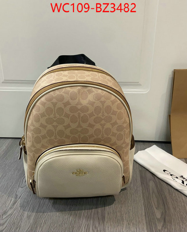 Coach Bags(4A)-Backpack- aaaaa replica ID: BZ3482 $: 109USD,