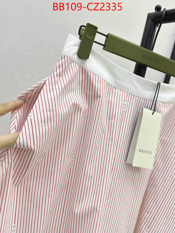 Clothing-Gucci replica 1:1 high quality ID: CZ2334 $: 109USD