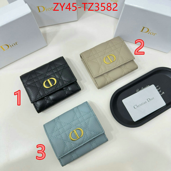 Dior Bags(4A)-Wallet- aaaaa class replica ID: TZ3582 $: 45USD,