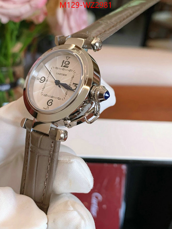 Watch(4A)-Cartier 2024 replica wholesale cheap sales online ID: WZ2981 $: 129USD