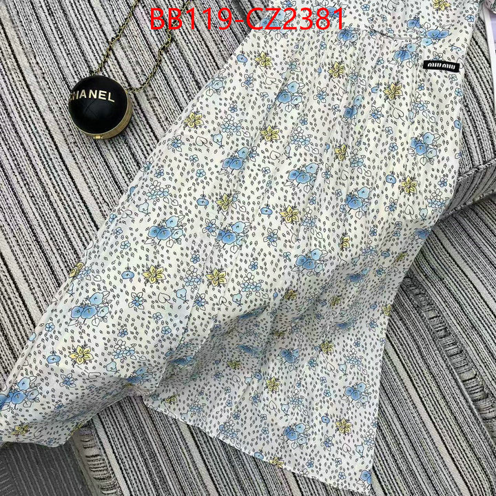 Clothing-MIU MIU replcia cheap ID: CZ2381 $: 119USD
