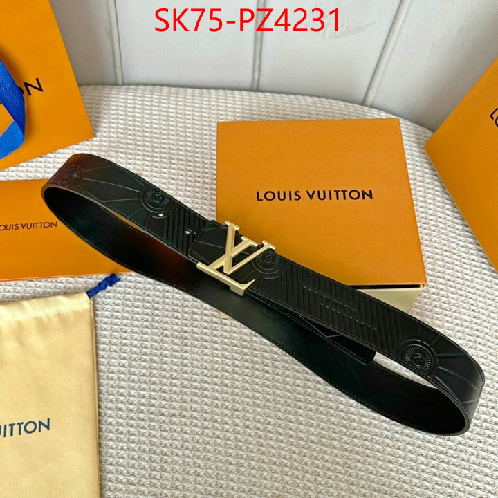 Belts-LV top quality fake ID: PZ4231 $: 75USD