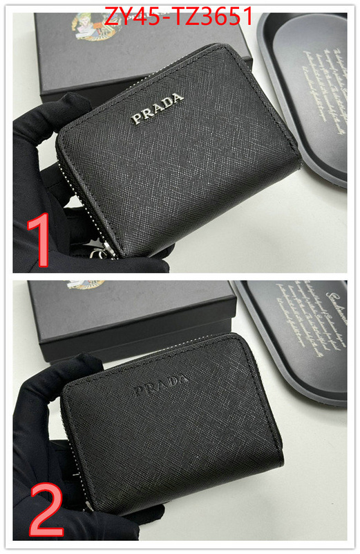 Prada Bags(4A)-Wallet designer 1:1 replica ID: TZ3651 $: 45USD,