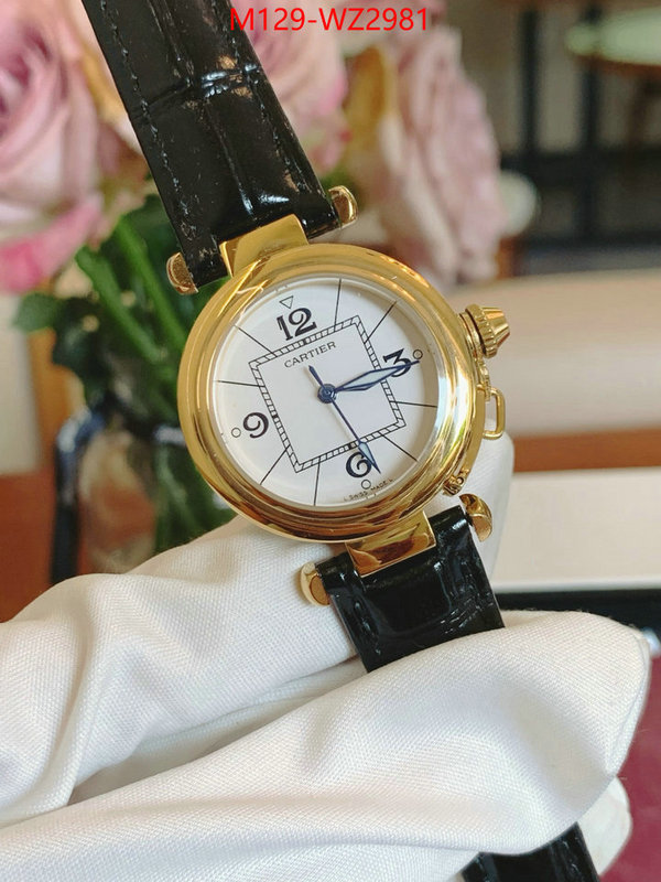 Watch(4A)-Cartier 2024 replica wholesale cheap sales online ID: WZ2981 $: 129USD