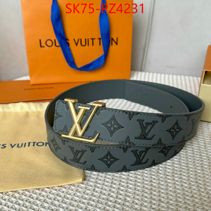 Belts-LV top quality fake ID: PZ4231 $: 75USD