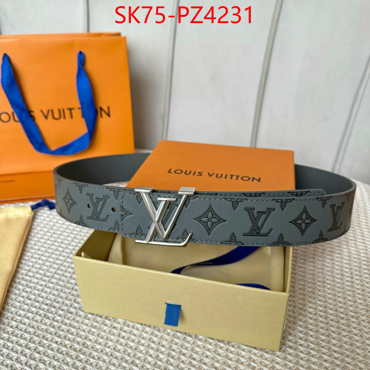 Belts-LV top quality fake ID: PZ4231 $: 75USD