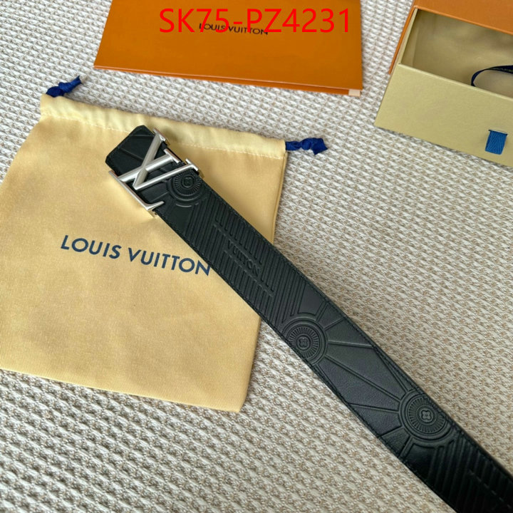 Belts-LV top quality fake ID: PZ4231 $: 75USD