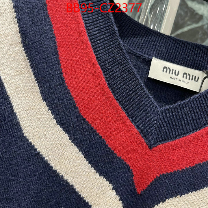 Clothing-MIU MIU where to buy replicas ID: CZ2377 $: 95USD