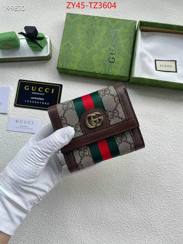 Gucci Bags(4A)-Wallet- top quality replica ID: TZ3604 $: 45USD,
