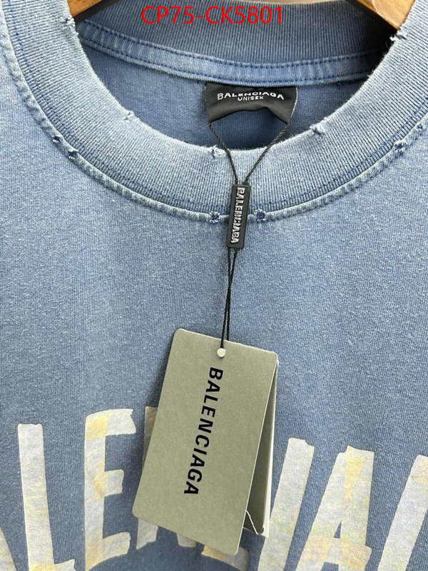 Clothing-Balenciaga designer fashion replica ID: CK5801 $: 75USD