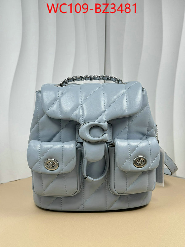 Coach Bags(4A)-Backpack- designer ID: BZ3481 $: 109USD,