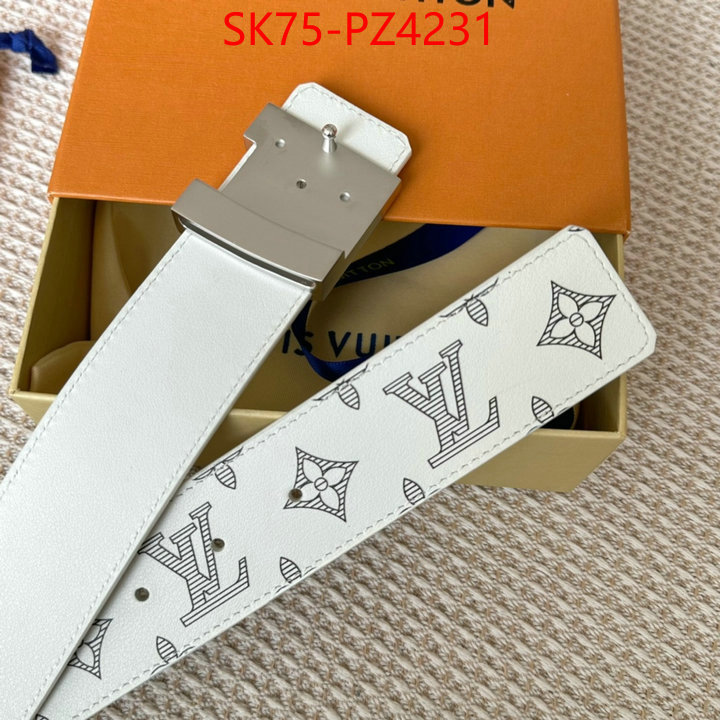 Belts-LV top quality fake ID: PZ4231 $: 75USD