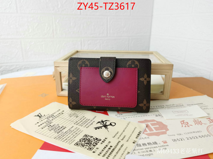 LV Bags(4A)-Wallet designer ID: TZ3617 $: 45USD,