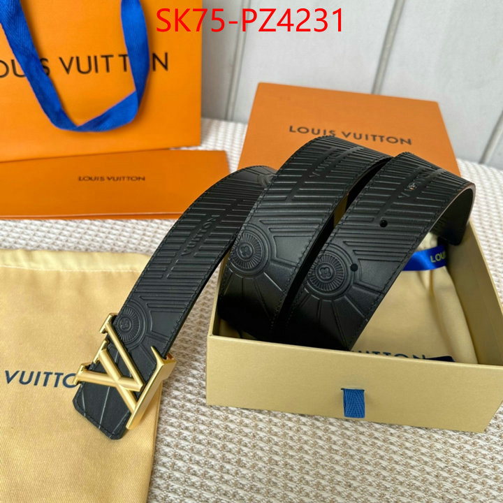 Belts-LV top quality fake ID: PZ4231 $: 75USD