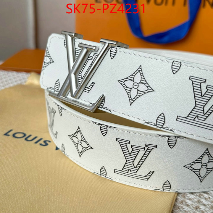 Belts-LV top quality fake ID: PZ4231 $: 75USD