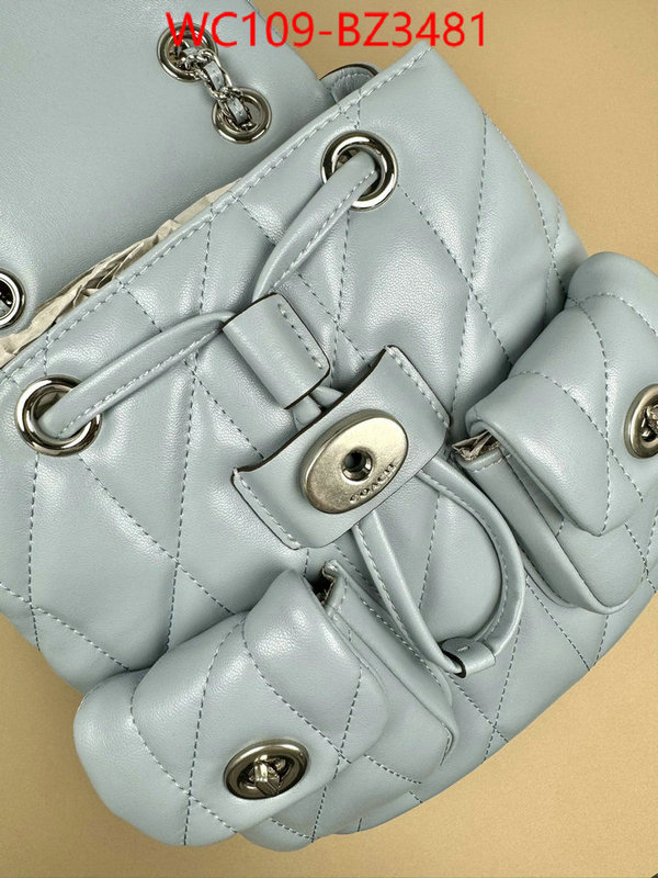 Coach Bags(4A)-Backpack- designer ID: BZ3481 $: 109USD,