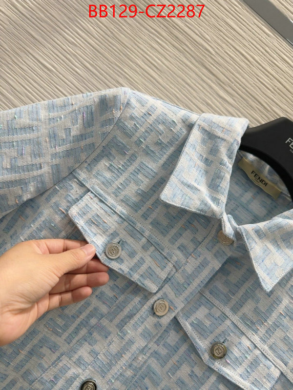Clothing-Fendi top perfect fake ID: CZ2287 $: 129USD