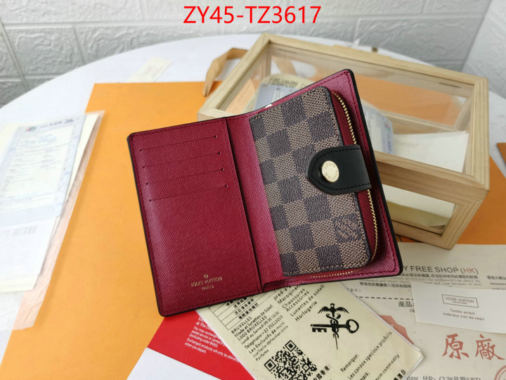 LV Bags(4A)-Wallet designer ID: TZ3617 $: 45USD,
