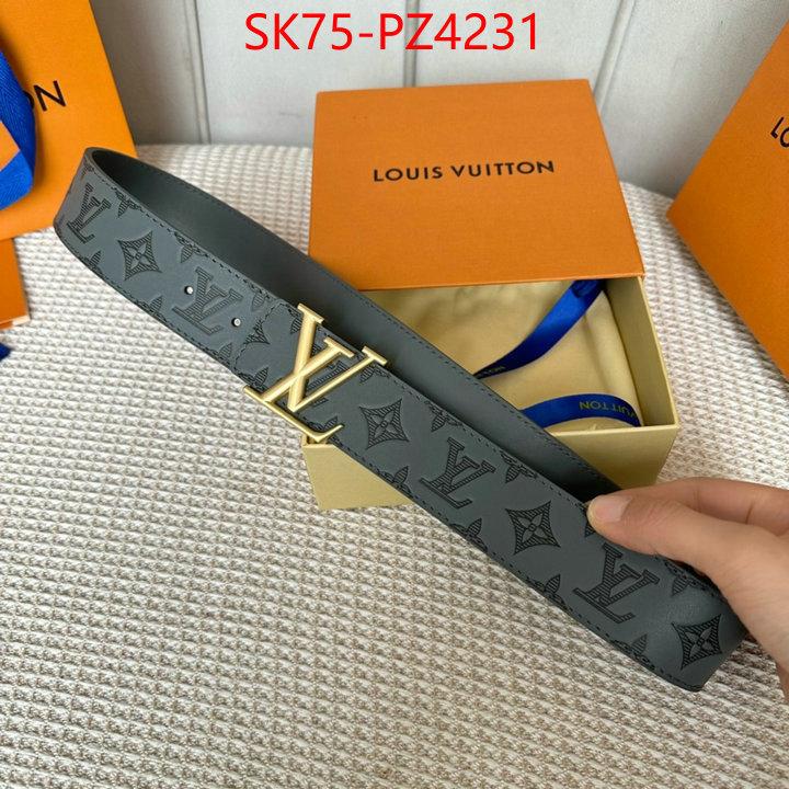 Belts-LV top quality fake ID: PZ4231 $: 75USD
