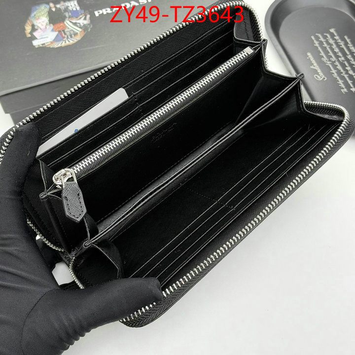 Prada Bags(4A)-Wallet the highest quality fake ID: TZ3643 $: 49USD,