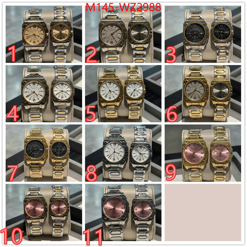Watch(4A)-Gucci aaaaa+ quality replica ID: WZ2988 $: 145USD