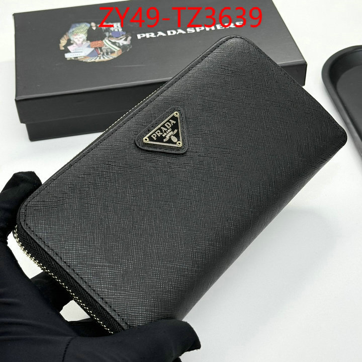 Prada Bags(4A)-Wallet where should i buy to receive ID: TZ3639 $: 49USD,