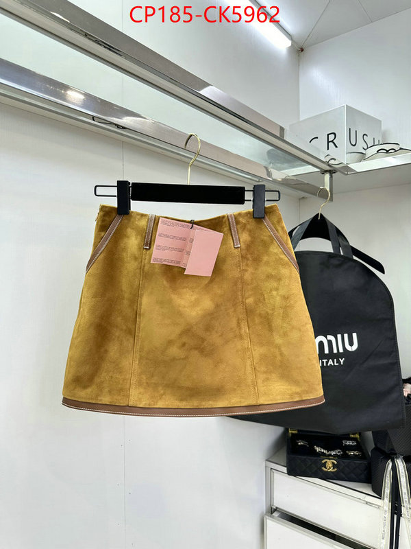 Clothing-MIU MIU buy aaaaa cheap ID: CK5962 $: 185USD