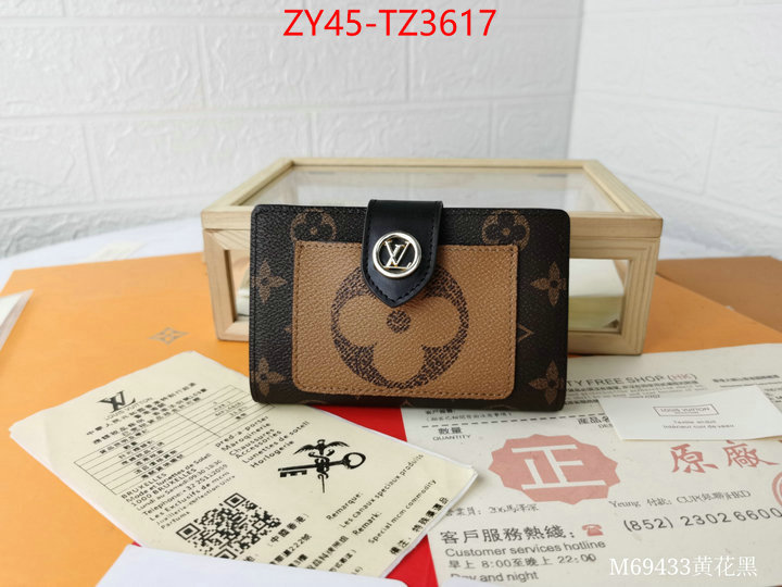 LV Bags(4A)-Wallet designer ID: TZ3617 $: 45USD,
