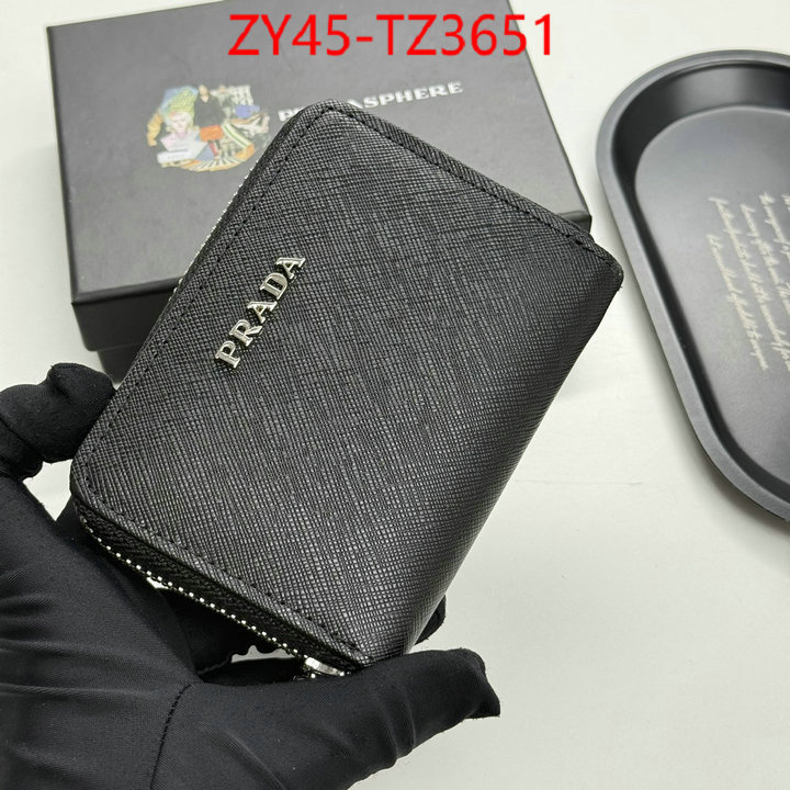 Prada Bags(4A)-Wallet designer 1:1 replica ID: TZ3651 $: 45USD,