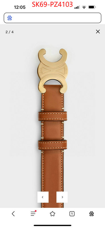 Belts-CELINE aaaaa+ quality replica ID: PZ4103 $: 69USD