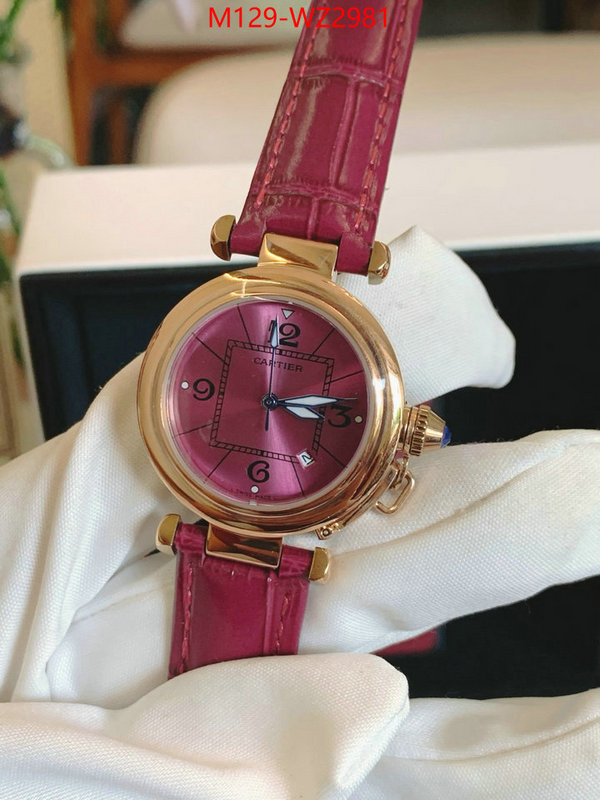 Watch(4A)-Cartier 2024 replica wholesale cheap sales online ID: WZ2981 $: 129USD