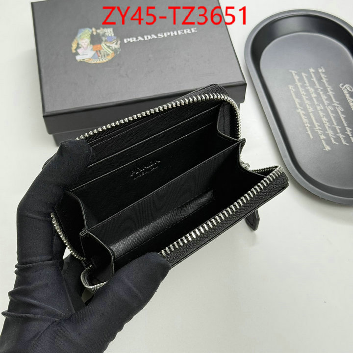 Prada Bags(4A)-Wallet designer 1:1 replica ID: TZ3651 $: 45USD,